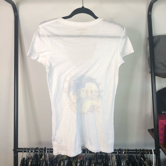 𝅺true Religion White World Tour ‘56 Deep V Neck Skull Tee - Picture 5 of 7
